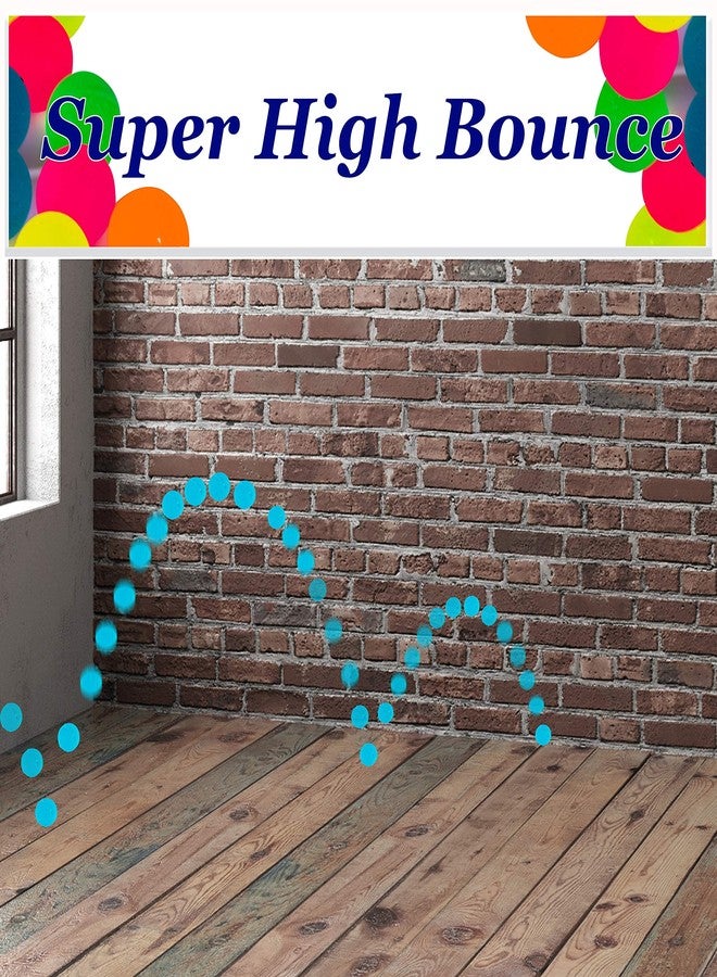 Firstly Trader Crazy Bouncy Jumping Balls Set of 5 (40 mm) Birthday Return Gift for Kids Indoor Outdoor Games for Kids -(3 Crazy Ball)- Multi Color Free Stickers - Image 4